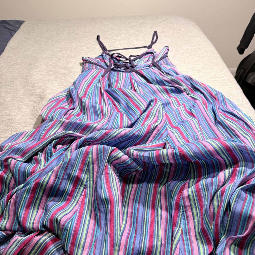 Free People Dream Weaver Maxi Dress in Aqua Combo - Picture 6 of 7